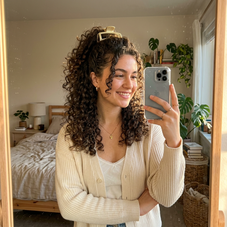 18 Curly Claw Clip Hairstyles That Are Trending on Pinterest