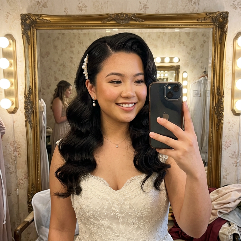 16 Flattering Round Face Wedding Hairstyles