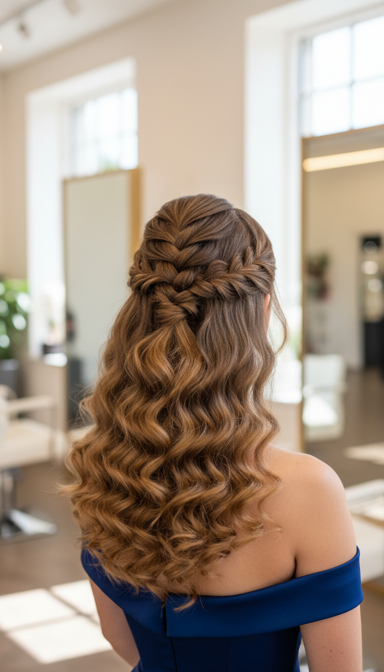 18 Half Up Half Down Curly Prom Hairstyles for a Dreamy Look