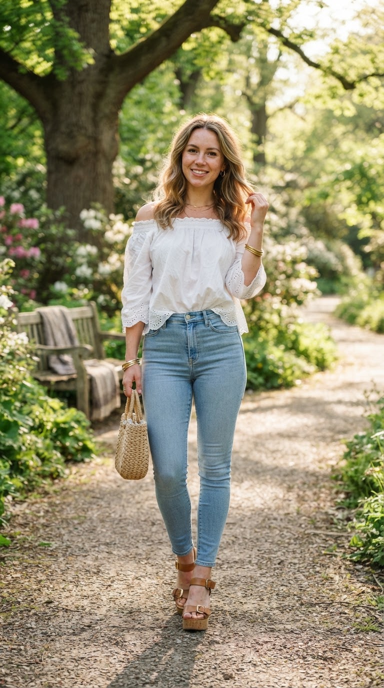 12 Spring Outfits With Light Blue Jeans to Refresh Your Wardrobe